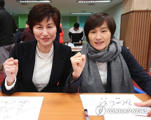 양영자와 현정화 (연합뉴스 자료사진)