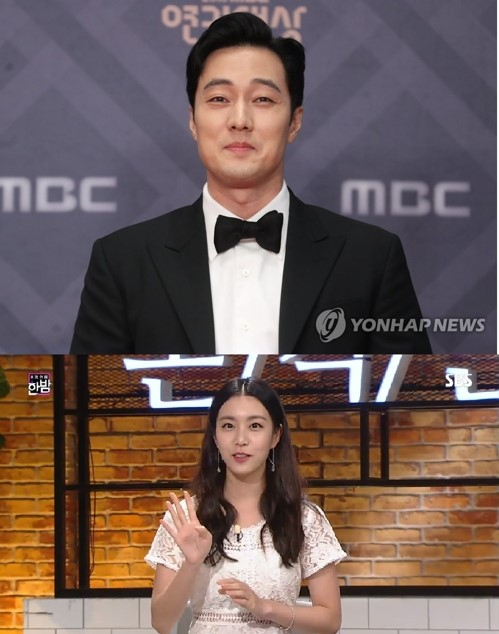 배우 소지섭(위)과 조은정 아나운서(아래)[연합뉴스 자료사진, '본격연예 한밤' 캡처]