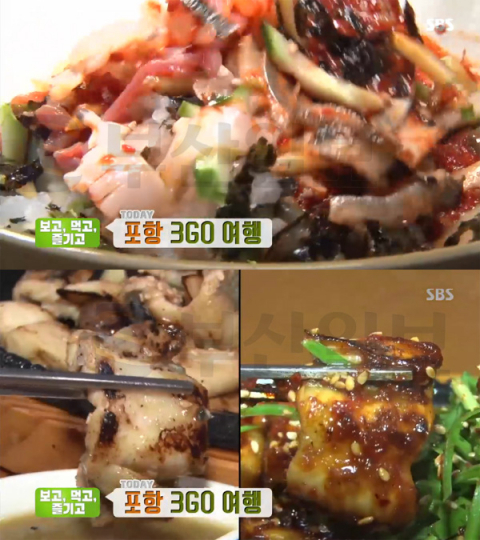 '생방송투데이' 포항, 검은 돌장어-카이트보딩-포항식 물회-구룡포 모리국수…3GO여행(오늘방송맛집)