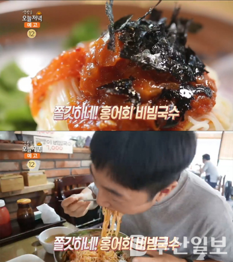 '생방송 오늘 저녁' 홍어 비빔국수, 하남 하회탈국수마당…국수의신(오늘방송맛집)