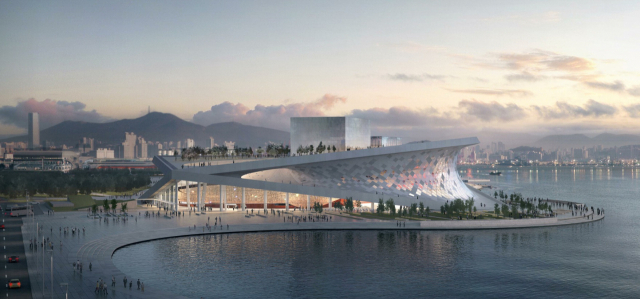 부산 북항재개발지구 오페라하우스 조감도. 부산일보DB