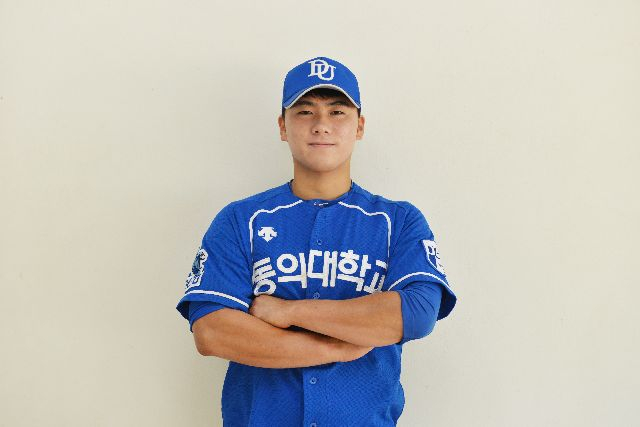 동의대 야구부 주전 포수 윤준호. 동의대 제공