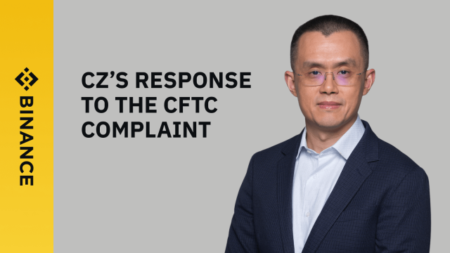 28일(현지시각) 창펑자오 바이낸스 CEO가 공식 채널에 공개한 서한 ‘CFTC 불만에 대한 CZ의 답변’. 바이낸스 제공