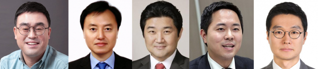 사진 왼쪽부터 정호윤, 이창진, 김유진, 김인규, 우승봉 행정관.