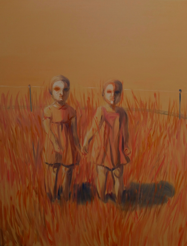 전혜원 '여름'. 쌍둥이인 전 작가의 그림에서는 비슷한 두 인물이 종종 등장한다. 작가 제공