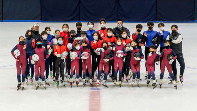 10~12일 열린 제2회 국무총리배 대회에서 은 3개와 동 1개를 따낸 부산 북구 쇼트트랙 꿈나무들.