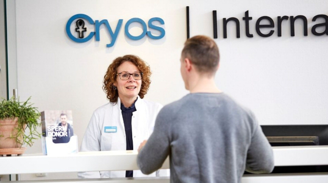 세계 최대 정자은행인 크리오스 인터내셔널(Cryos International) 홈페이지 화면.