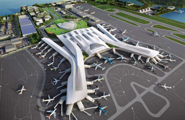가덕신공항 여객터미널 국제 설계공모에서 1등을 수상한 희림종합건축사사무소 컨소시엄의 ‘라이징 윙스’. 국토교통부 제공