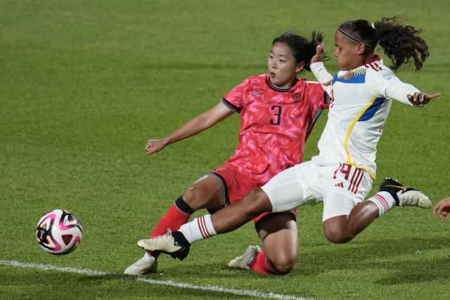 5일 열린 U-20 여자 월드컵 조별리그 한국-베네수엘라의 경기 모습. AP연합뉴스