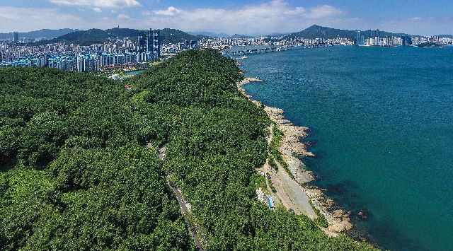 퐁피두센터 부산 분관이 들어설 부산 남구 이기대 어울마당 일원. 김종진 기자 kjj1761@