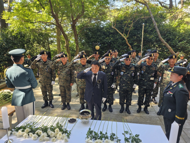 부산 태종대에서 '영도유격부대 추모제'가 열렸다. 사진은 추모제 모습. 영도유격부대전우회 제공