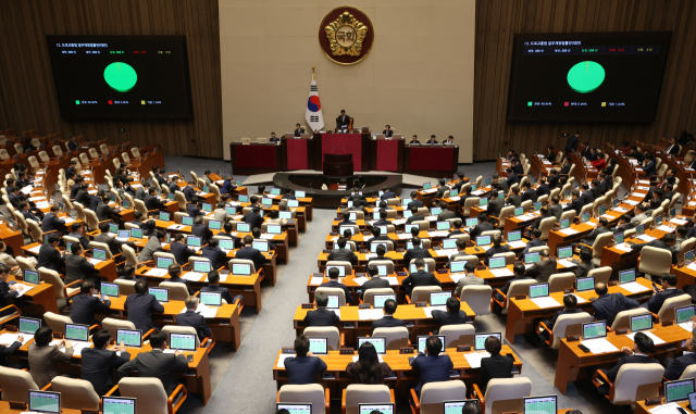 14일 열린 국회 본회의. 연합뉴스