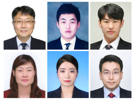 위 왼쪽부터 시계방항으로 김남수·백경렬·박진우·이동육·김난희·최미영. 동의대 제공