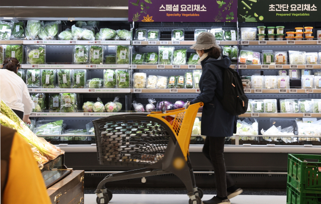 부산의 한 마트에서 시민이 장을 보고 있다. 부산일보DB