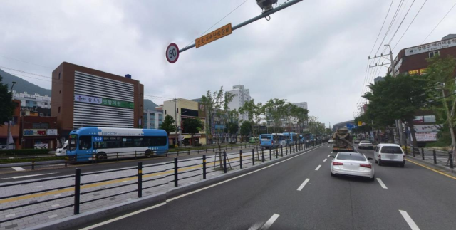 주례역 BRT 정류장 전경. 부산시 제공