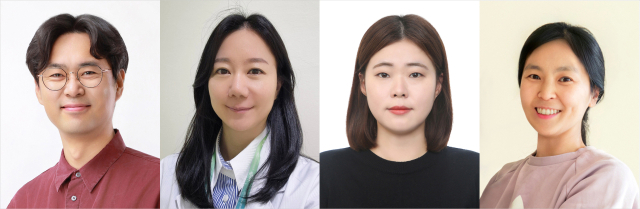 왼쪽부터 부산대 홍창완 의학과 교수, 양산부산대학교병원 의생명융합연구원 류지현 교수, 부산대 의학연구원 조유나 연구교수, 양산부산대병원 의생명융합연구원 김보영 박사. 부산대 제공