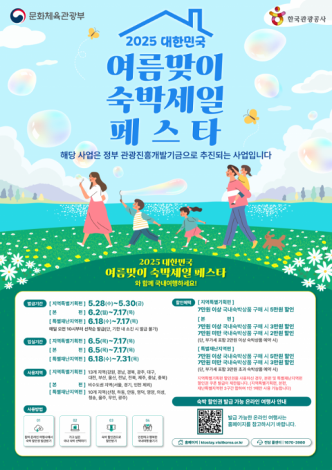 “국내 지역으로 휴가 가자” ‘숙박 할인권’ 40만 장 배포