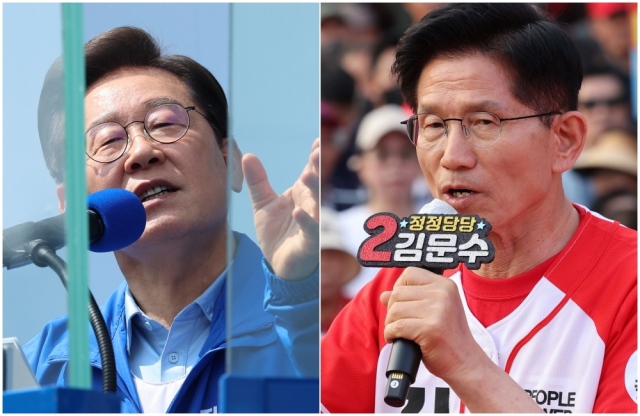 왼쪽부터 더불어민주당 이재명 후보와 국민의힘 김문수 후보. 연합뉴스