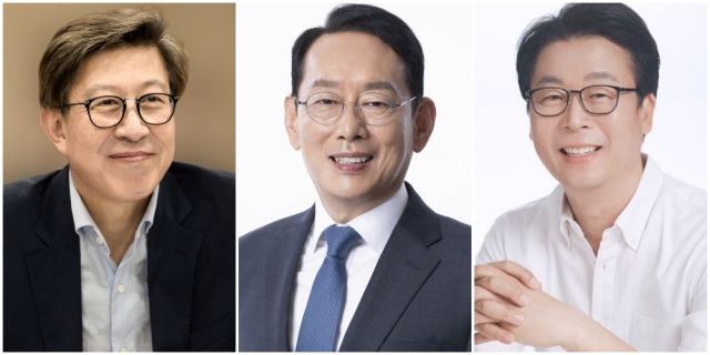 왼쪽부터 박형준 부산시장, 김도읍(부산 강서) 국회의원, 곽규택(부산 서동) 국회의원. 부산일보DB