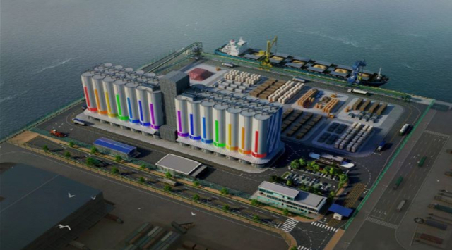 부산신항 양곡부두 민간투자사업 조감도. 한국해양공사 제공