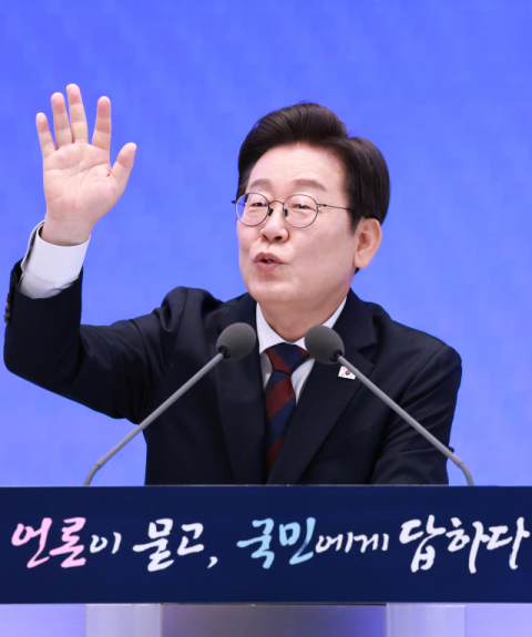 질문 기자 즉석 추첨으로 선정 ‘눈길’ [이재명 대통령 취임 첫 기자회견]