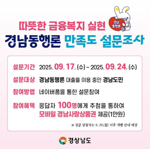 “써보니 괜찮던가요?” 경남동행론 이용자 만족도 조사