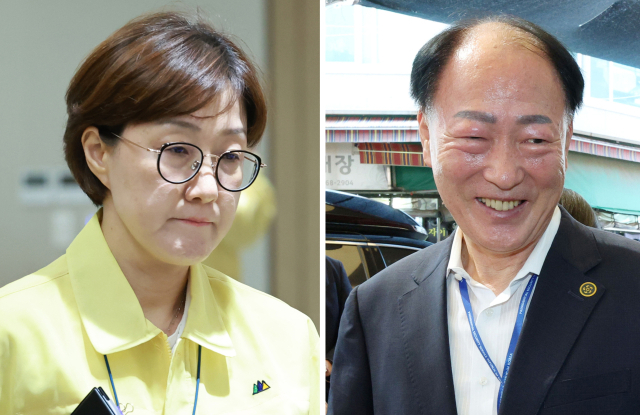 이재명 대통령은 김현지 총무비서관(왼쪽)을 제1부속실장으로, 윤기천 제2부속실장을 총무비서관으로 옮기는 내용이 포함된 대통령실 인사 및 조직 개편을 단행했다고 대통령실이 29일 밝혔다. 연합뉴스