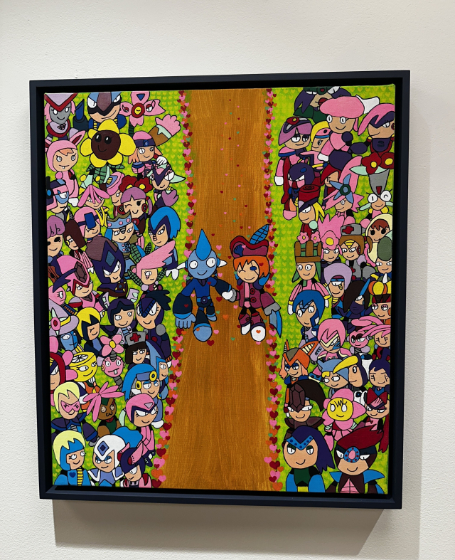 로봇 그림을 주로 그리는 황성제 작가의 최신작. 김은영 기자 key66@