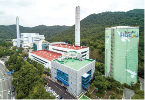 해운대 집단에너지공급시설 전경.