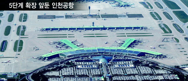 가덕신공항 개항 일정이 6년이나 늦춰지면서 그새 인천공항 확장과 대구경북신공항 개항이 이뤄질 전망이다. 부산 강서구 가덕도 전경(위)과 인천국제공항. 김경현 기자 view@·연합뉴스