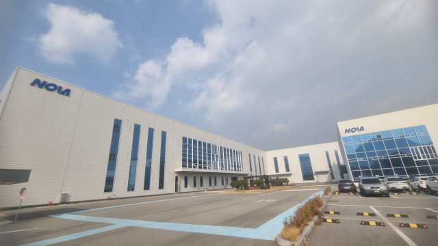 부산에서 가장 기자 큰 생산설비를 가지고 있는 노바인터내쇼널이 위기에 빠졌다. 부산 강서구 노바인터내쇼널 전경. 장병진 기자 joyful@