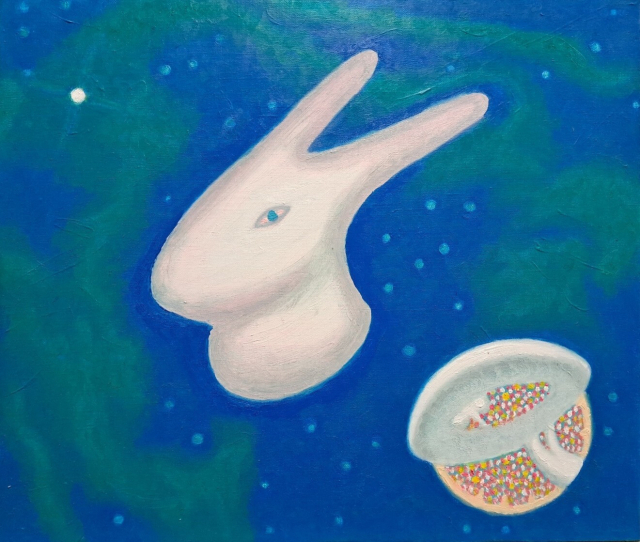 김남진, 우주토끼, 2025. 갤러리 아트숲 제공