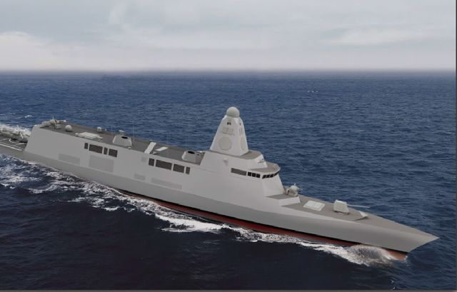 방위사업청은 22일 방위사업추진위원회를 열고 한국형 차기구축함(KDDX) 프로젝트 사업자를 지명 입찰 방식으로 결정하겠다고 발표했다. 사진은 한국형 차기구축함의 조감도. 부산일보DB