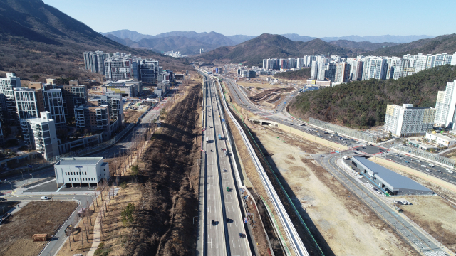 또다시 전체 사업 준공 시점이 2029년 6월로 늦춰지는 경남 양산 사송신도시 전경, 양산시 제공