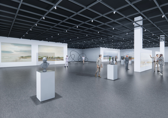 부산시립미술관 전시실 투시도. 부산시립미술관 제공