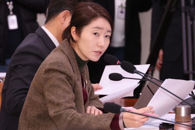 지난해 11월 28일 서울 여의도 국회에서 열린 외교통일위원회 전체회의에서 질의를 하는 더불어민주당 강선우 의원. 연합뉴스