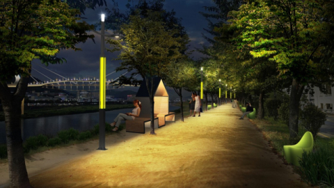 경남 양산천 둑마루 일부 산책로 야간 환경 ‘확’ 바뀐다