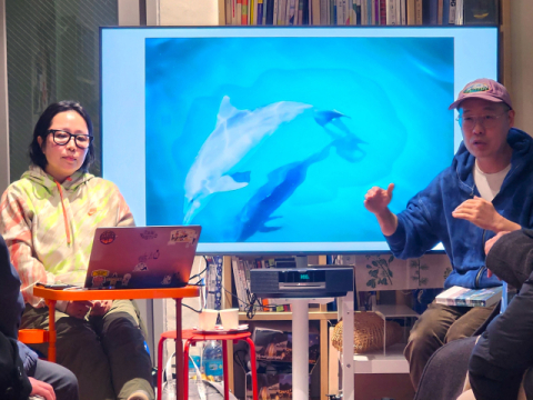 지난달 29일 ‘아워플래닛’ 장민영 대표와 김태윤 셰프의 북토크가 열리고 있다.