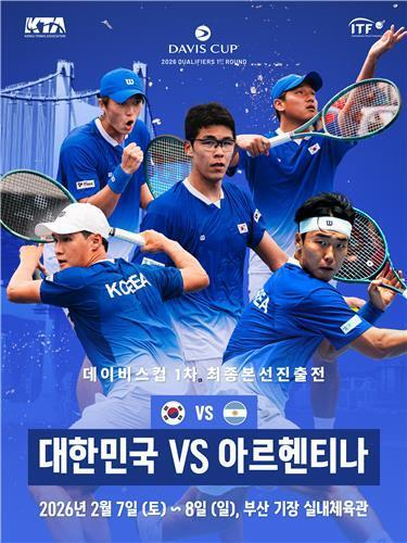 한국 데이비스컵 테니스… 7일 부산서 아르헨티나 격돌