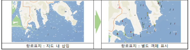 바다지도 주요 개선사항 비교. 국립해양조사원 제공