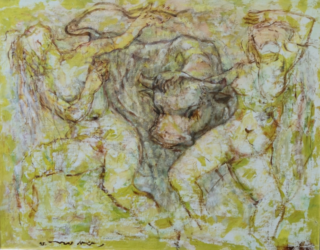 송혜수 작가의 '소와 여인'. 부산미술협회 제공