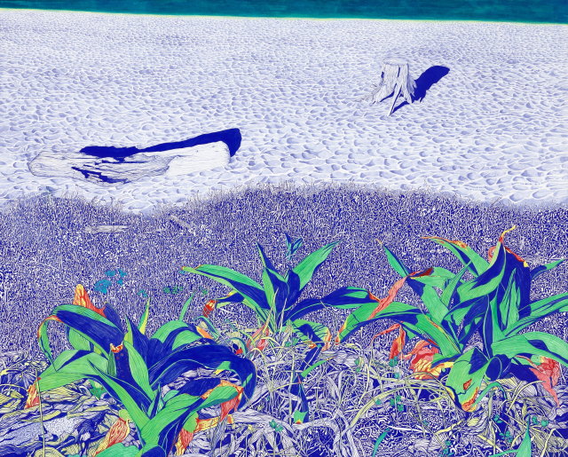 남수정, 색달의 푸른 그림자, 2026. 아리안 갤러리 제공