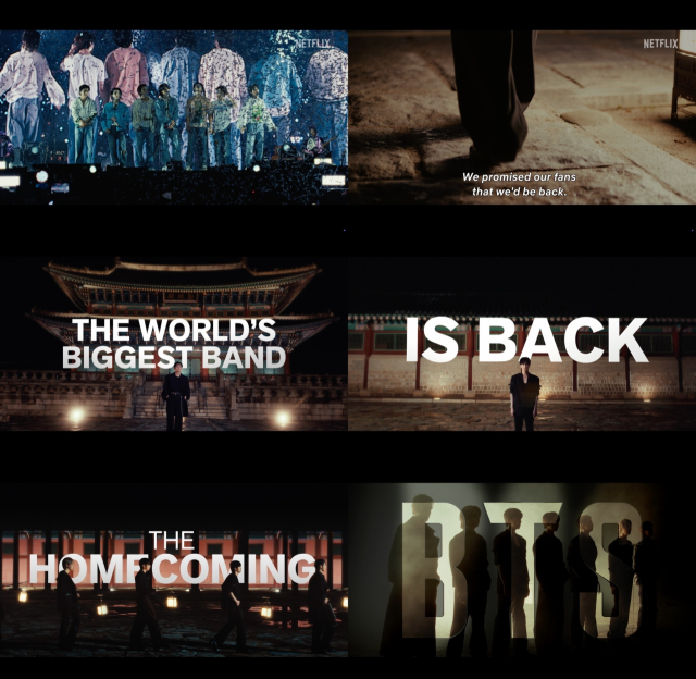 방탄소년단(BTS) 광화문 광장 컴백쇼 트레일러 영상. 넷플릭스 제공