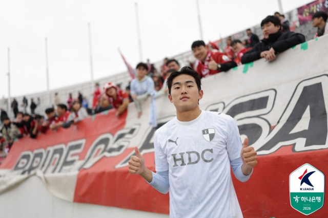 K리그2에서 부산 아이파크의 공격을 이끌고 있는 신예 백가온. 한국프로축구연맹 제공
