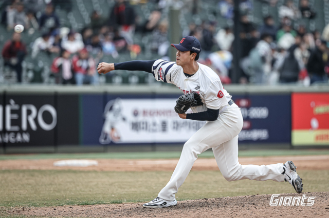 프로야구 롯데 자이언츠의 올 시즌 ‘필승조’로 꼽히는 윤성빈. 롯데 자이언츠 제공