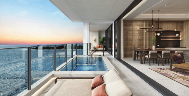 반얀트리 부산 해운대 객실 내부 풀 조감도. 루펜티스 제공