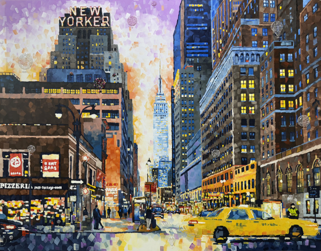 김진섭, 꿈의 여행-뉴요커. 스페이스나무 갤러리 오로라 제공