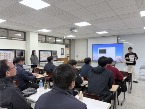 부산시설공단 기술직 소방설비 실습 교육 수료식 모습. (부산시설공단 제공)