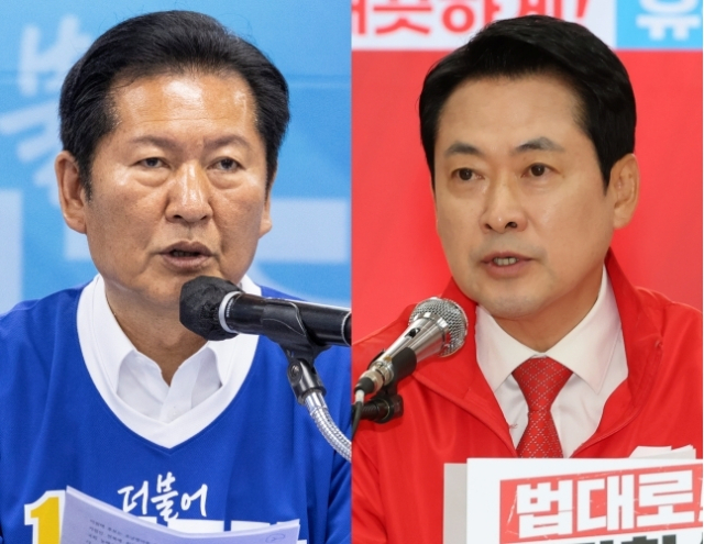 왼쪽부터 정청래 대표, 장동혁 대표. 연합뉴스