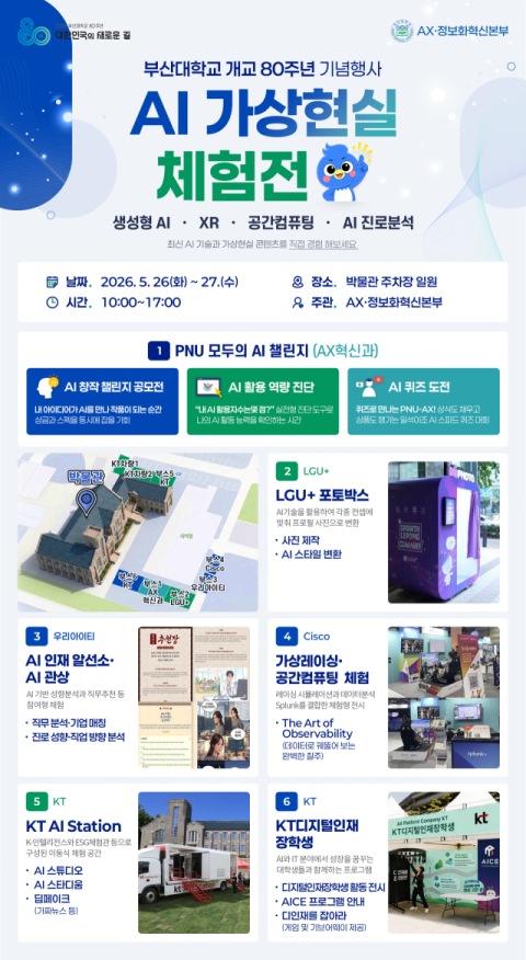 부산대 PNU 모두의 AI 챌린지 및 AI 가상현실 체험전 포스터. (부산대 제공)